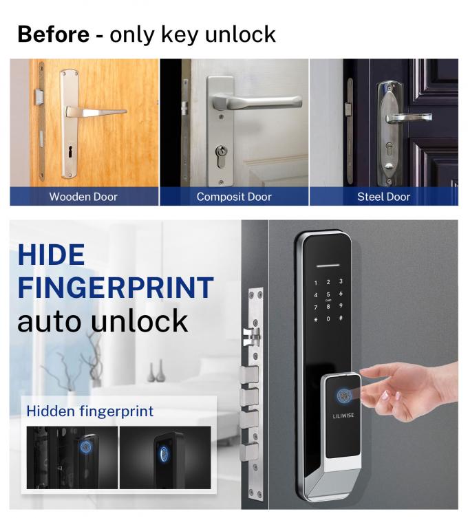 ODM Apartment Fully Automatic Door Lock Query Unlock Records Anytime 5