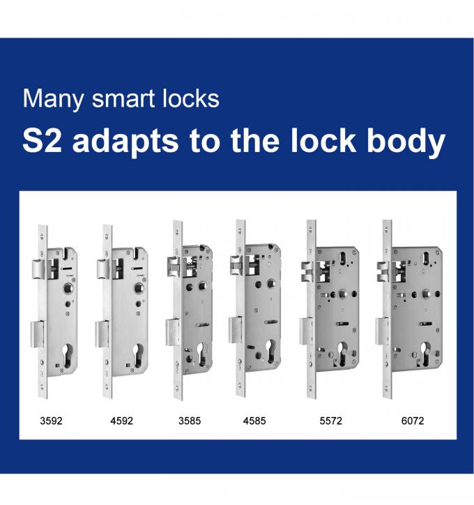 Waterproof Aluminium Door Lock Slim Smart With Cylinder 7