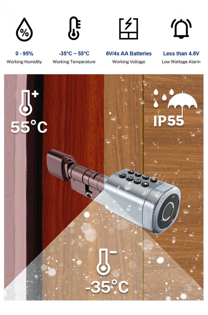 New Design Secure And Convenience Digital Smart Cylinder Door Lock 5