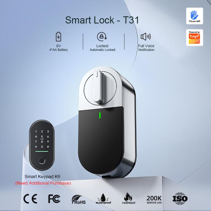 Liliwise OEM ODM Retrofit Smart Lock Digital Door Lock Electronic Motorized Smart Door Lock Fits EU Profile Cylinders 0