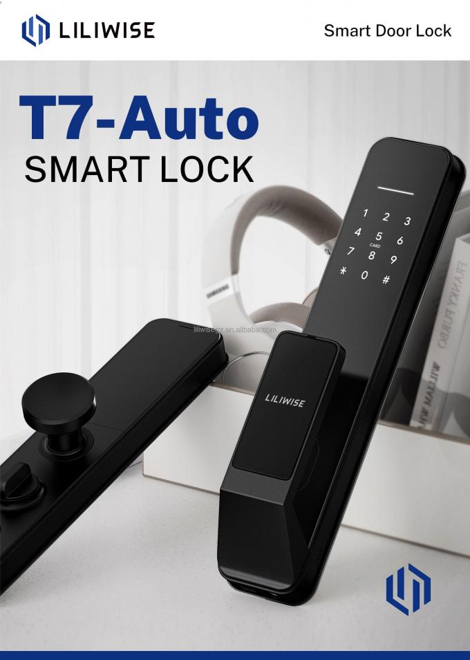 Liliwise New Design Fully-Automatic Lock Digital Electronic Fingerprint Lock Tuya APP TTlock Smart Door Lock 2