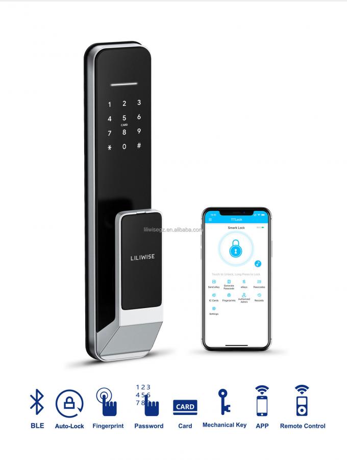 Liliwise Security Digital Doorbell Tuya Wifi Smart Fingerprint Lock Face Recognition Camera Door Lock Control De Accesos 6