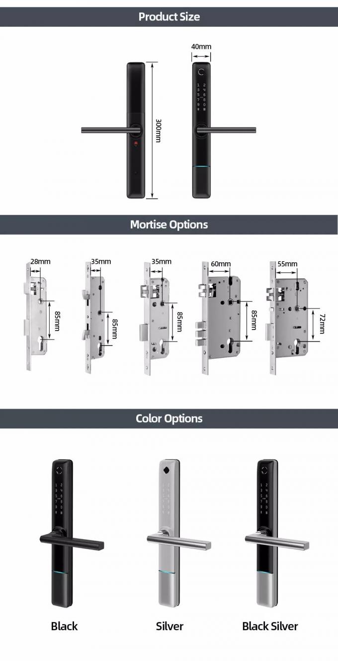 Liliwise Waterproof Stainless Steel Digital Fingerprint Door Lock TTlock Smart Door Lock BLE Wifi Slim Smart Lock 10