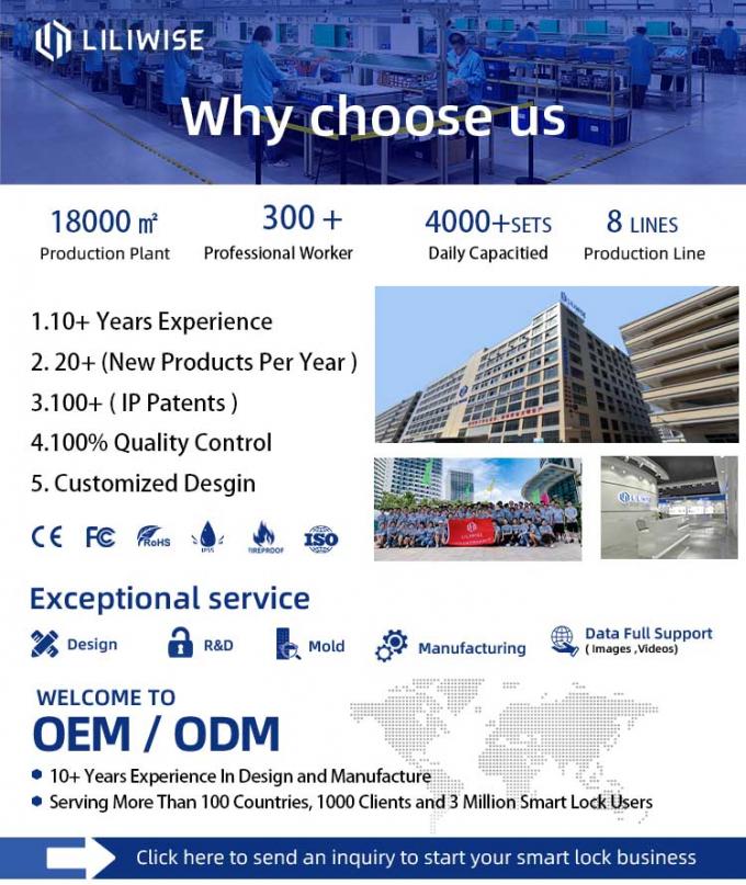 Liliwise Stainless Steel Waterproof Smart Lock Outdoor Tuya Ttlock Wifi Keyless Smart Door Lock With Api 0