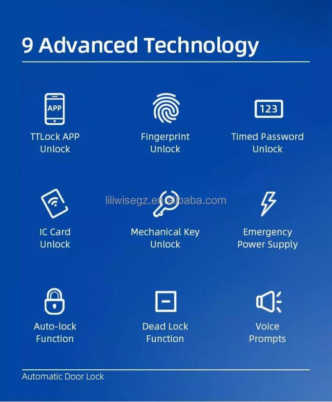 Liliwise Stainless Steel Waterproof Smart Lock Outdoor Tuya Ttlock Wifi Keyless Smart Door Lock With Api 4