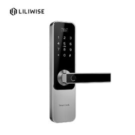 Simple Fingerprint Door Lock , Custom Intelligent Cupboard Push Button Crystal Door Knob Lock