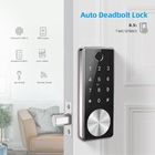 6V Electronic Fingerprint Front Door Lock Silver Color Zinc Alloy For Airbnb