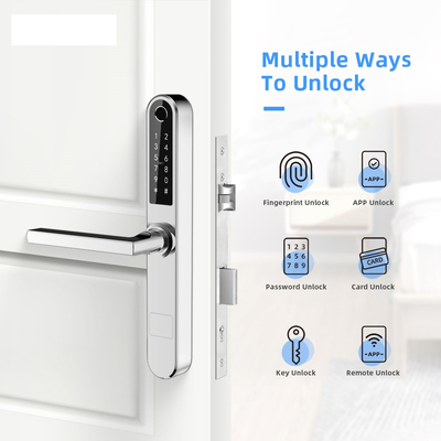 Ultrathin Sliding Patio Door Smart Lock Bluetooth FPC Fingerprint Mechanical Key