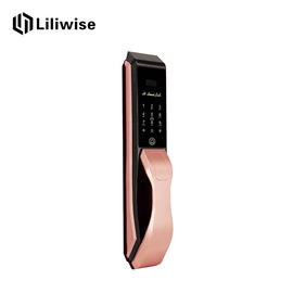 Biometric Recognition Automatic Door Lock Rose Golde Double Security Protection