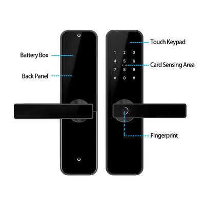 Smart Rfid Card Handle Electronic Door Locks 19mm for Hotel