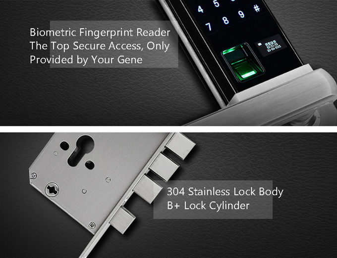 Sliding Cover Protection Fingerprint Door Lock , Intelligent Password  Door Lock 1
