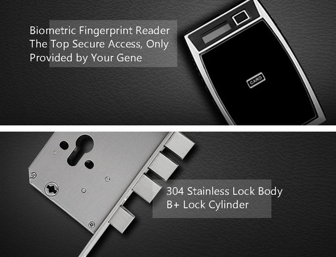 Split Type Fingerprint Scanner Lock , Password Touch Screen Door Lock 3