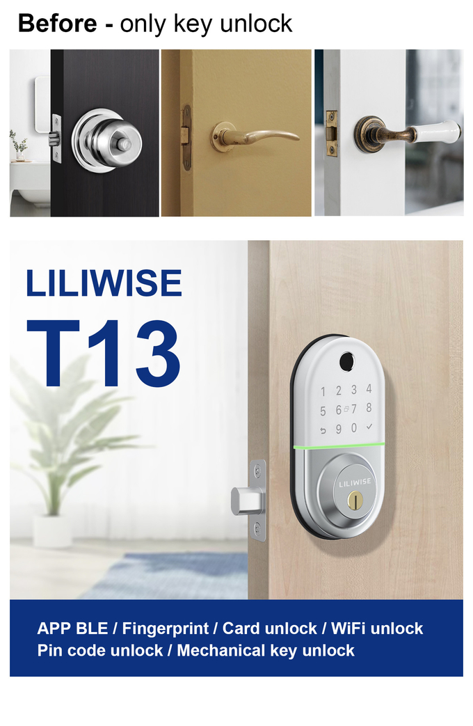 Inteligente Bluetooth Digital Door Lock For Apartment Hotel 5