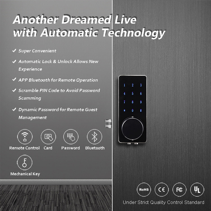 Bluetooth Password Waterproof Electronic Door Lock For Residential 0