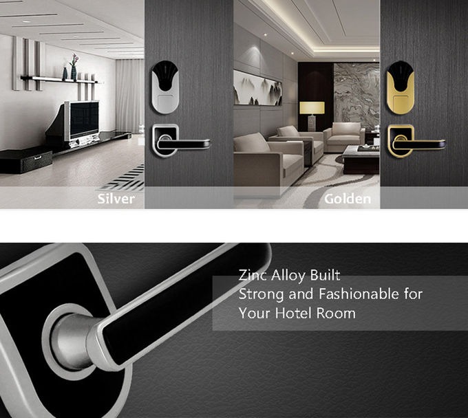 Super Safe Rfid Hotel Door Locks , Custom Smart Card Door Lock 280mm * 80mm 1