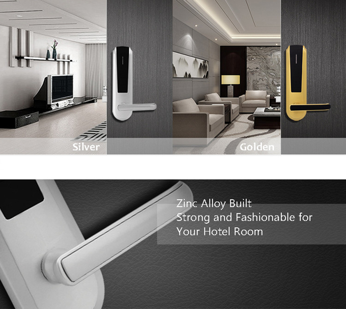 Residential Keyless Front Door Lock , Fingerprint Reader Hotel Style Door Lock 2