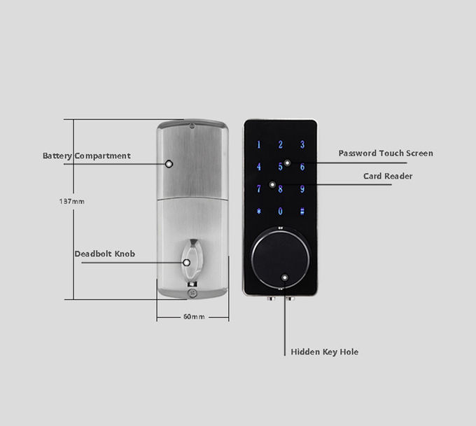 Remote Control Digital Mortise Lock , Custom Automatic Door Lock For Home 3