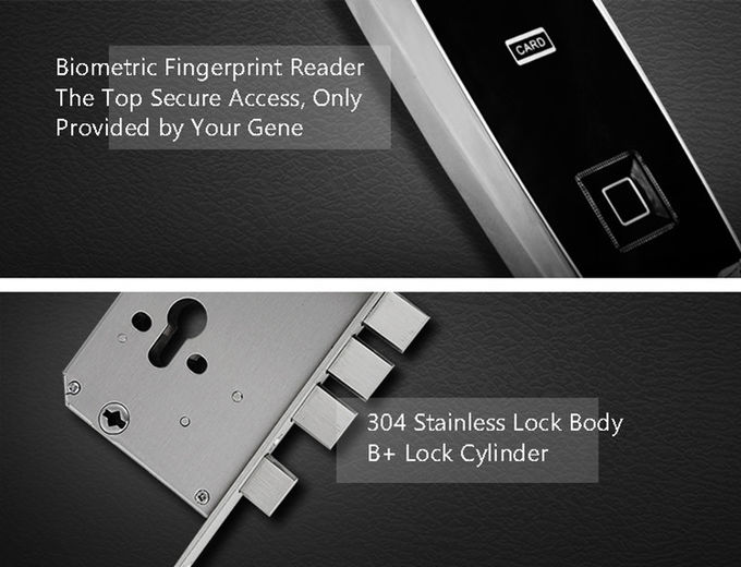 High Security Keypad Code Door Lock Biometic Semiconductor Fingerprint Reader 1