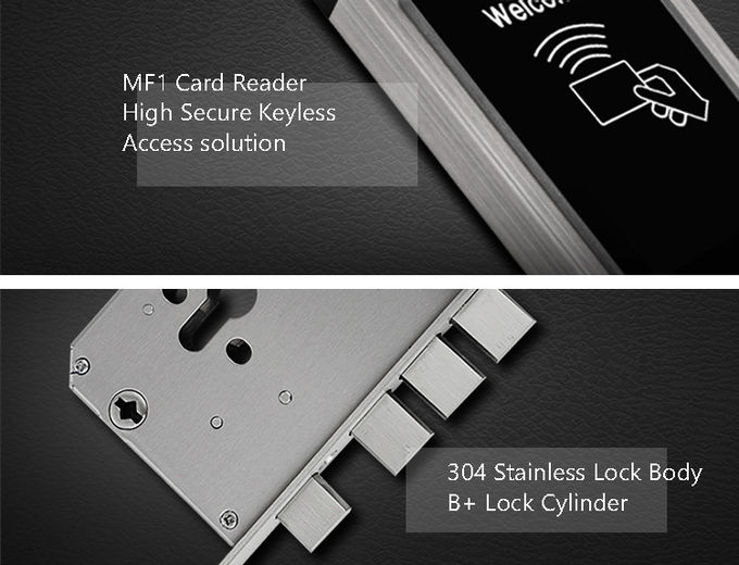 Password Key Card Door Lock 2 Ways To Unlock Low Power Consumption 1