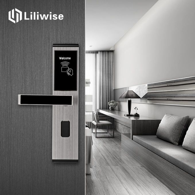 Password Key Card Door Lock 2 Ways To Unlock Low Power Consumption 0