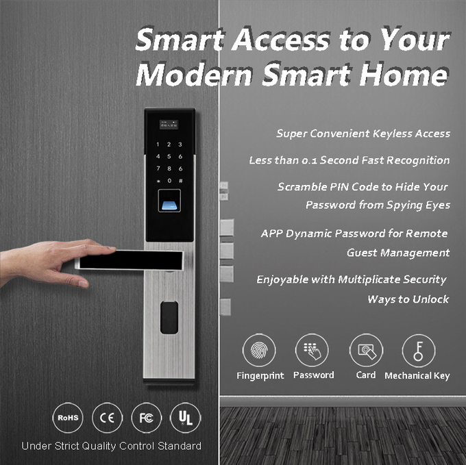 Password Electronic Front Door Lock , Intelligent Rfid Keyless Entry Locks 1