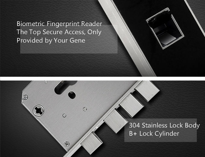 Home Security Fingerprint Recognition Door Lock , Fingerprint Scanner Door Lock 2