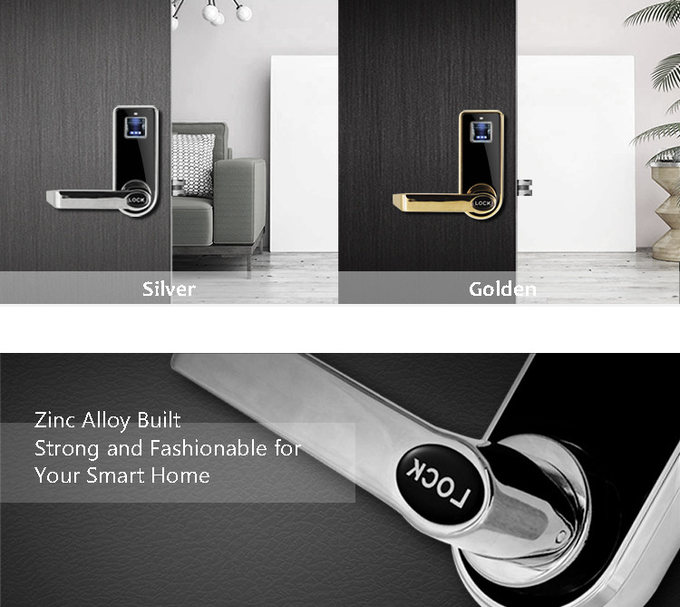 Multi Color Keyless Biometric Fingerprint Door Lock Quick Recognition 2