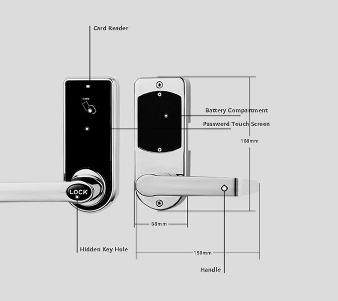 Durable Digital Code Door Lock , Residential Front Door Combination Lock 2
