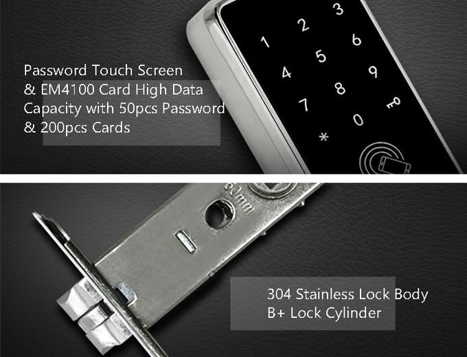 Keyless Keypad Door Lock , Password Card App Bluetooth Digital Lock For Home 1