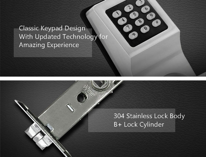 Classical Electronic Door Lock With Remote Control , Card Code Combination Door Lock 2