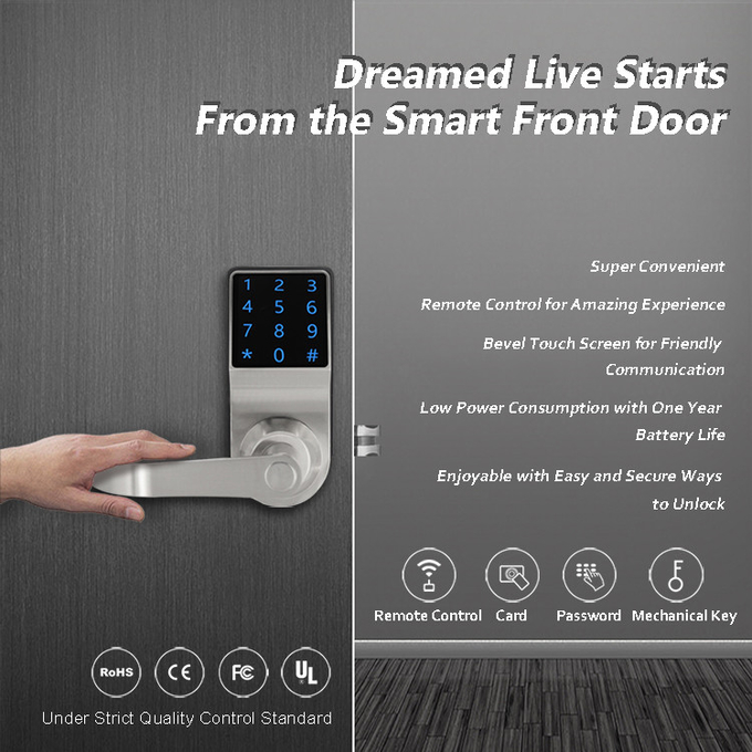 Combination Digital Code Door Lock Support Password Card Low Power Consumption 0