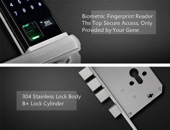 Fingerprint Digital Electronic Door Locks Keypad Sliding Cover Protection 0