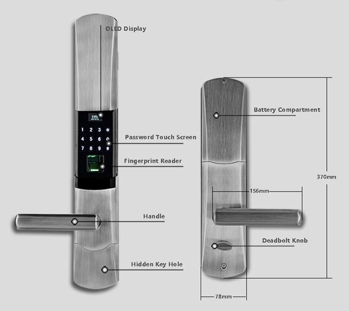 Smart Electronic Automatic Door Lock Fingerprint Scanner Sensor Low Power Consumption 0