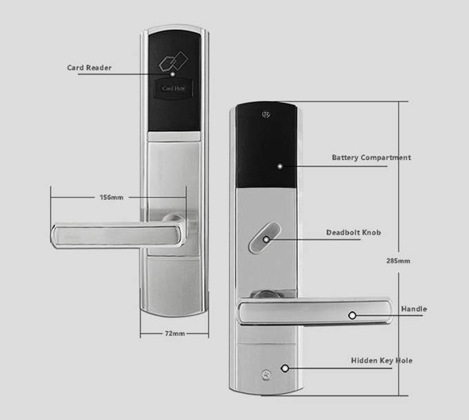 RFID Card Hotel Door Locks Big Data Capacity 200 IC Card Long Battery Life Span 3