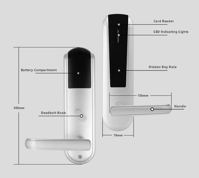 Residential Keyless Front Door Lock , Fingerprint Reader Hotel Style Door Lock 0