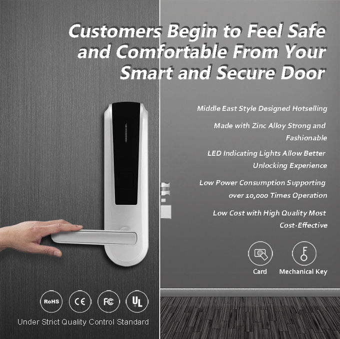 Commercial Keyless Key Card Door Lock 285 * 76 Mm Attractive Appearance 1