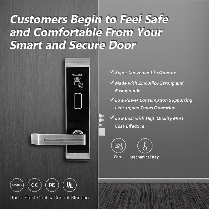 Hotel Electronic Entry Door Locks , Security Door Locks For Apartments 1
