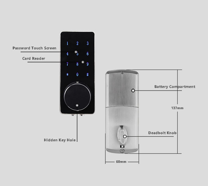 Smart Security WiFi Bluetooth Access Automatic Fingerprint Deadbolt Hot Sale Door Lock 3