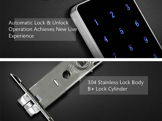 APP Control Remote Front Door Lock  , Smart Bluetooth Self Locking Door Lock 2