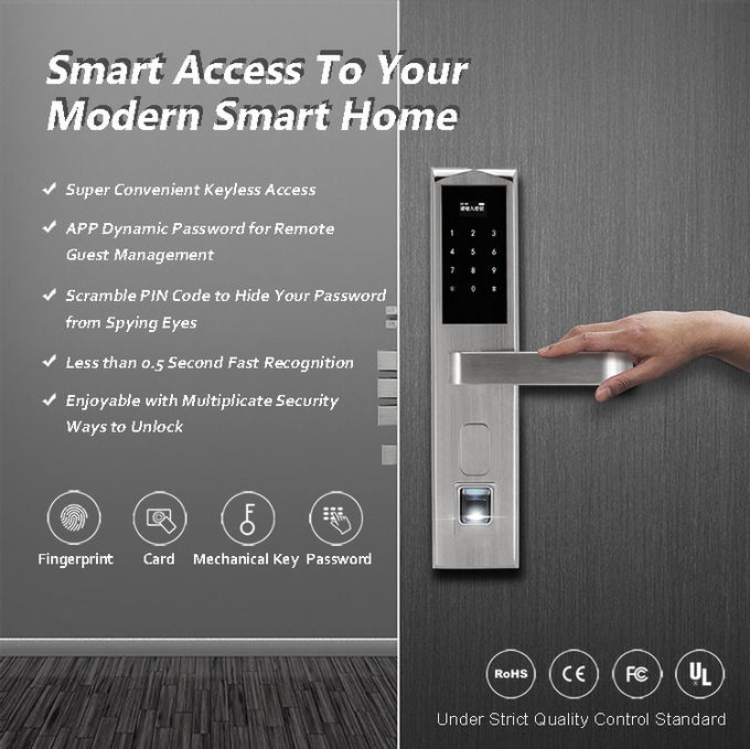 Screen Touch Fingerprint Scanner Door Access System  With Handle 300pcs Data 0