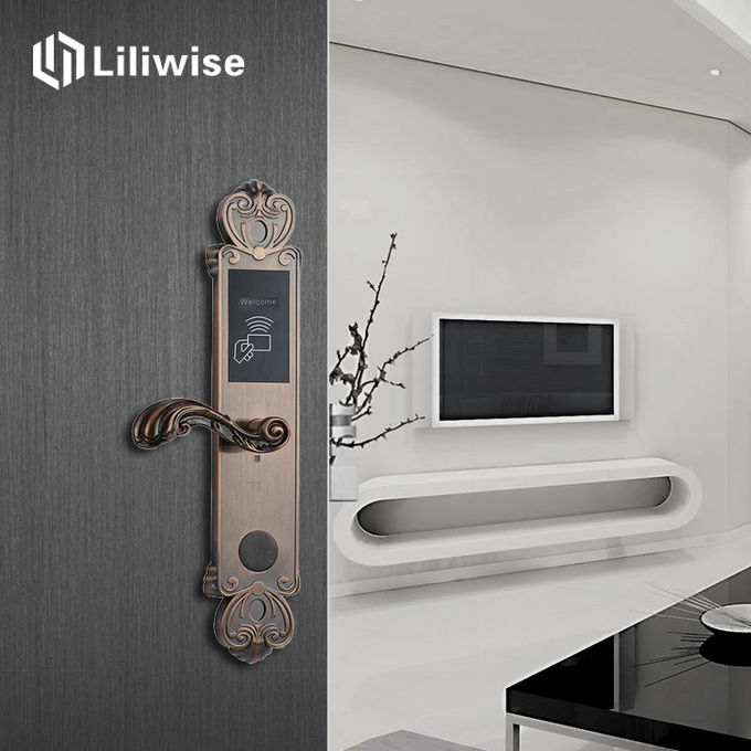 Durable Electronic Hotel Locks , High Security Electronic Key Card Door Locks 0