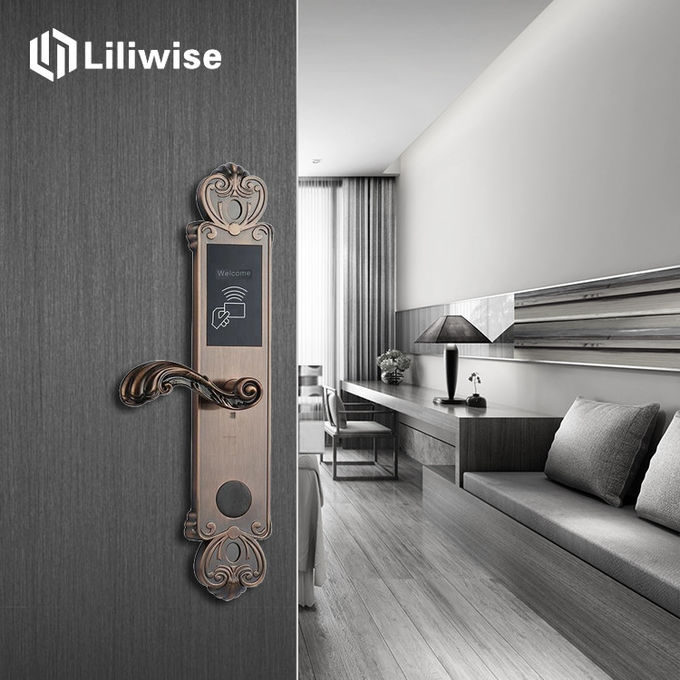 Durable Electronic Hotel Locks , High Security Electronic Key Card Door Locks 1