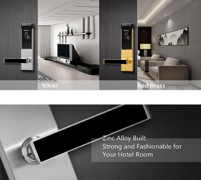 Intelligent Electronic Hotel Locks , Modern Smart Rfid Door Lock System 1