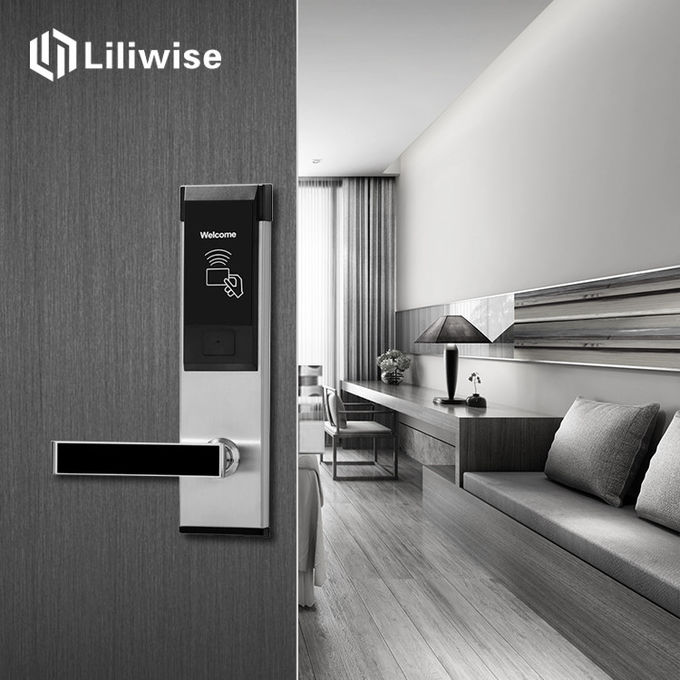 Intelligent Electronic Hotel Locks , Modern Smart Rfid Door Lock System 0