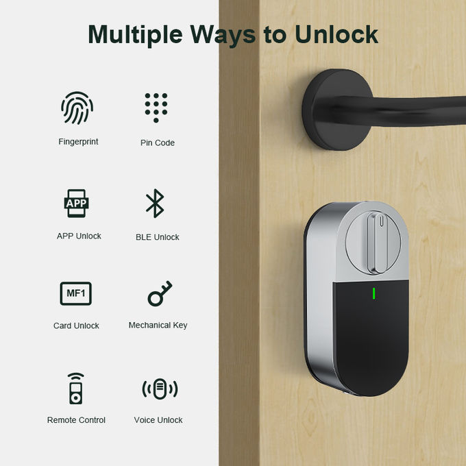 Liliwise OEM ODM Retrofit Smart Lock Digital Door Lock Electronic Motorized Smart Door Lock Fits EU Profile Cylinders 1