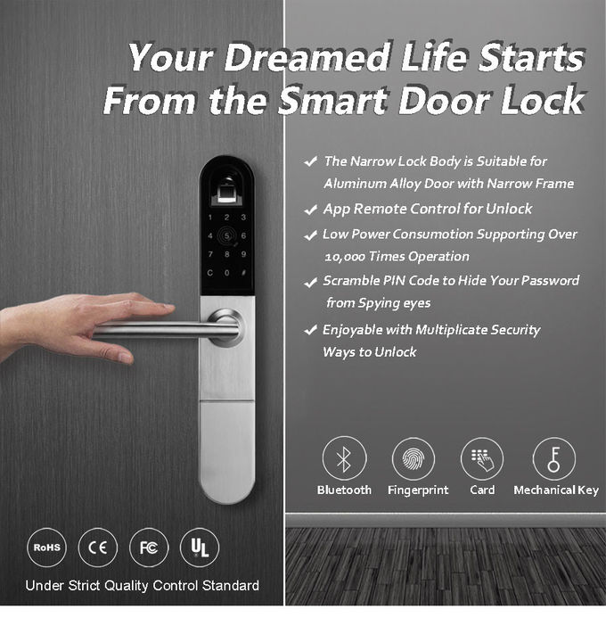 Smart Lock Door zinc Alloy App Control Smart Aluminium Door Locks For Sliding Door 0