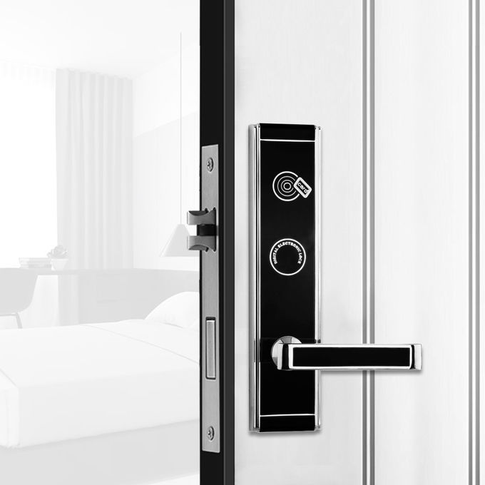 Elegnat Zinc Alloy Card Hotel Door Locks With Smart System CE FCC RoHs LVD 0