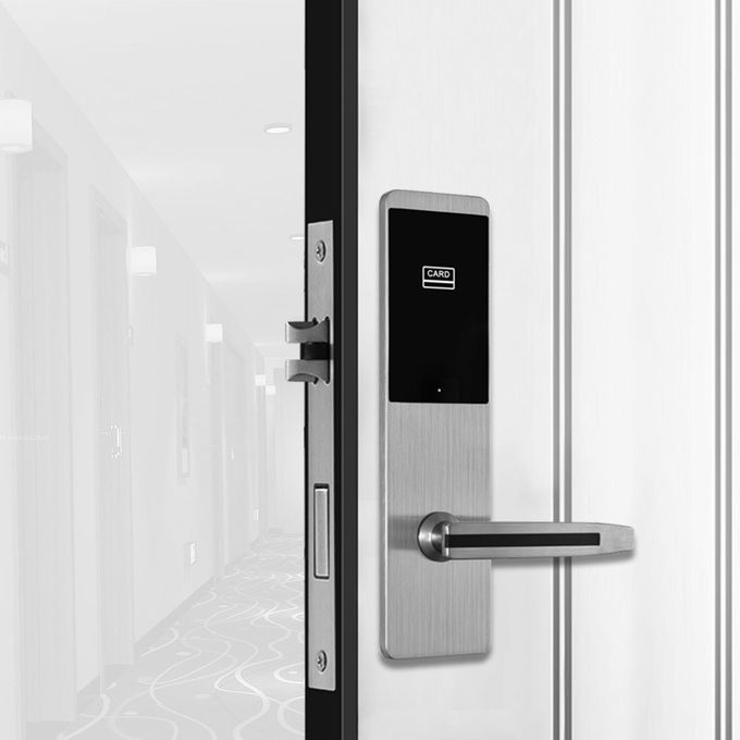 Safety Golden Smart Electronic Hotel Door Locks RFID Card System 0