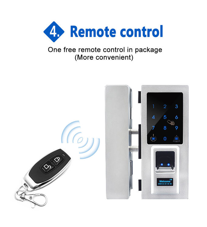 Zinc Alloy Smart Remote Control Finger Touch Door Lock For Office Easy To Operate 4