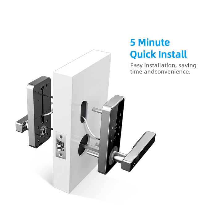 Residential Electronic Door Locks , Wifi Digital Safe Touch Screen Finger Print Latch Door Knob Lock 0